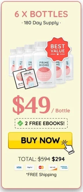 PrimeBiome Gummies 6 Bottle